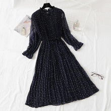 Load image into Gallery viewer, Elegant Polka Dot Women Dress Female Casual Flare Sleeve Office Chiffon Dot Print Dresses A-line Vintage Sweet Clothing Vestidos