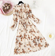 Load image into Gallery viewer, Elegant Polka Dot Women Dress Female Casual Flare Sleeve Office Chiffon Dot Print Dresses A-line Vintage Sweet Clothing Vestidos