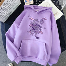 Load image into Gallery viewer, Dragon Print sweatshirt Women hoodie Cute Hip hop Kawaii Harajuku Oversized kawaii womens tops clothes