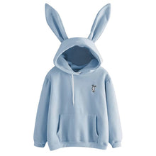 Load image into Gallery viewer, QRWR 2020 Autumn Winter Women Hoodies Kawaii Rabbit Ears Fashion Hoody Casual Solid Color Warm Sweatshirt Hoodies For Women