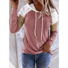 Load image into Gallery viewer, Women Hoodies Harajuku Casual Loose Long Sleeve Hooded 2020 Autumn Vintage Patchwork Sweatshirts Female Elegant Pullover Top 5XL