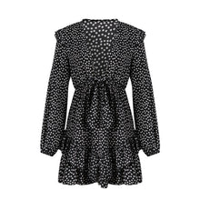 Load image into Gallery viewer, hirigin 2020 Women Dress Boho Floral Ruffle Short Mini Dress Summer Knot Sexy V-Neck Party Holiday Dress Femme vestido de mujer