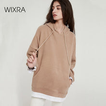 Load image into Gallery viewer, Wixra Women Casual Sweatshirts Warm Velvet Long Sleeve Oversize Hoodies Tops 2019 Autumn Winter Pullover Tops