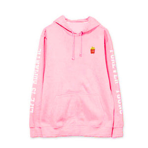 Kpop Cap Hoodie Cotton Sweatershirt Pink Pullover EXID HANI French Fries Sweatshirts Long Sleeve Outerwears