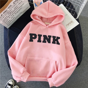 Harajuku Letter Print Pink Hoodie Love Pink Secret Hoodie Women's Aesthetic Vegan Feminist Loose Women's Hoodie Pullover