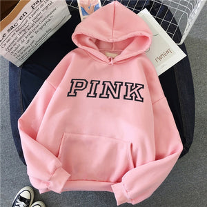 Harajuku Letter Print Pink Hoodie Love Pink Secret Hoodie Women's Aesthetic Vegan Feminist Loose Women's Hoodie Pullover