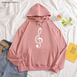 Fashion Ultra Music Festival Clothes Woman loose hoodies Funny Printing Music Note sweatshirts for Women High Quality pullovers