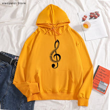 Load image into Gallery viewer, Fashion Ultra Music Festival Clothes Woman loose hoodies Funny Printing Music Note sweatshirts for Women High Quality pullovers
