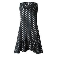 Load image into Gallery viewer, Wave Point Dress Ruffle Women 2019 Spring Summer Street Sexy Casual Slim Thin Beach Party O Neck Mini Polka Dot Dress Vestidos
