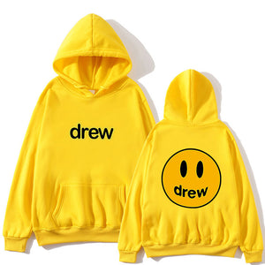 NEW Fashion Hoodie Men Justin Bieber The Drew House Smile Face Print Women Men Hoodies Sweatshirts Hip Hop Pullover Winter Fleec