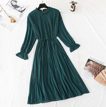 Load image into Gallery viewer, Elegant Polka Dot Women Dress Female Casual Flare Sleeve Office Chiffon Dot Print Dresses A-line Vintage Sweet Clothing Vestidos
