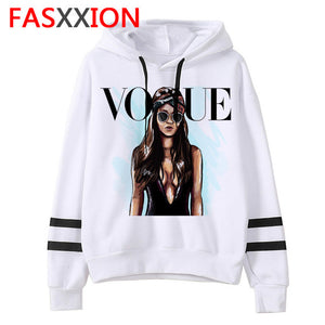 vogue Sweatshirt women fashion ulzzang Graphic Hoodies harajuku aesthetic ulzzang female Oversized streetwear korean funny hood