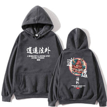 Load image into Gallery viewer, Brand New Designer Japanese Chinese Style Hoodies Streetwear Sweatshirt Hip Hop Evil Devil Printed Cotton Men Hip Hop Streetwear
