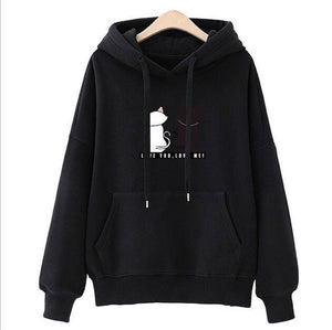 Winter Pullover Sweatshirts Women Cat Kawaii Poleron Mujer 2020 Kangaroo Pocket Hoodie School Korean Streetwear Oversized Hoodie