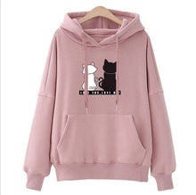 Load image into Gallery viewer, Winter Pullover Sweatshirts Women Cat Kawaii Poleron Mujer 2020 Kangaroo Pocket Hoodie School Korean Streetwear Oversized Hoodie
