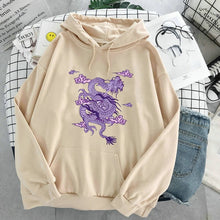 Load image into Gallery viewer, Dragon Print sweatshirt Women hoodie Cute Hip hop Kawaii Harajuku Oversized kawaii womens tops clothes
