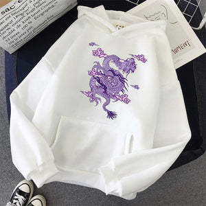 Dragon Print sweatshirt Women hoodie Cute Hip hop Kawaii Harajuku Oversized kawaii womens tops clothes