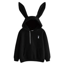 Load image into Gallery viewer, QRWR 2020 Autumn Winter Women Hoodies Kawaii Rabbit Ears Fashion Hoody Casual Solid Color Warm Sweatshirt Hoodies For Women
