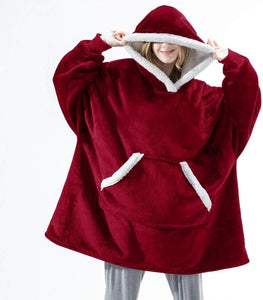 Oversized Hoodies Sweatshirt Women Winter Hoodies Fleece Giant TV Blanket With Sleeves Pullover Oversize Women Hoody Sweatshirts