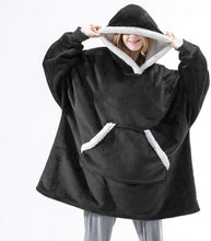 Load image into Gallery viewer, Oversized Hoodie Blanket With Sleeves Sweatshirt Plaid Winter Fleece Hoody Women Pocket Female Hooded Sweat Oversize Femme
