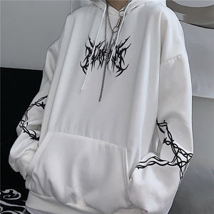 print long sleeve Pullovers oversized harajuku hoodie plus size winter clothes sweatshirt women korean style streetwear tops