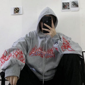 print long sleeve Pullovers oversized harajuku hoodie plus size winter clothes sweatshirt women korean style streetwear tops