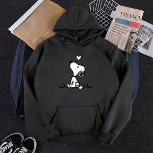 Fashion Harajuku Autumn Hoodies Women Flower Cartoon Printed Loose Korean Hooded Sweatshirt Streetwear Long Sleeve Pullovers