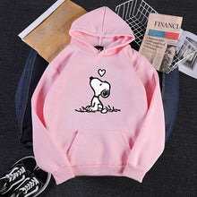 Load image into Gallery viewer, Fashion Harajuku Autumn Hoodies Women Flower Cartoon Printed Loose Korean Hooded Sweatshirt Streetwear Long Sleeve Pullovers
