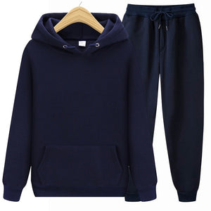 Men's Sets Hoodies+Pants Autumn Winter Hooded Sweatshirt Sweatpants Fashion Slim Fit Men Set Hoodie Pant Hip Hop Pullover Hoody