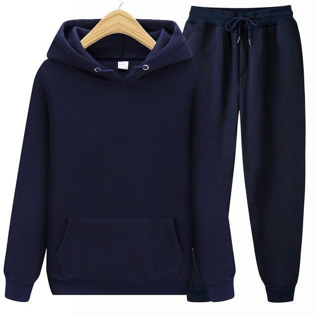 Men's Sets Hoodies+Pants Autumn Winter Hooded Sweatshirt Sweatpants Fashion Slim Fit Men Set Hoodie Pant Hip Hop Pullover Hoody